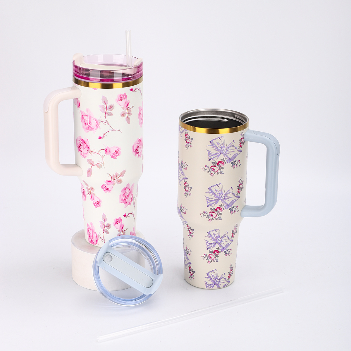 Portable Car Ice Tumbler With Straw Stainless Steel Insulated Cup photo 6