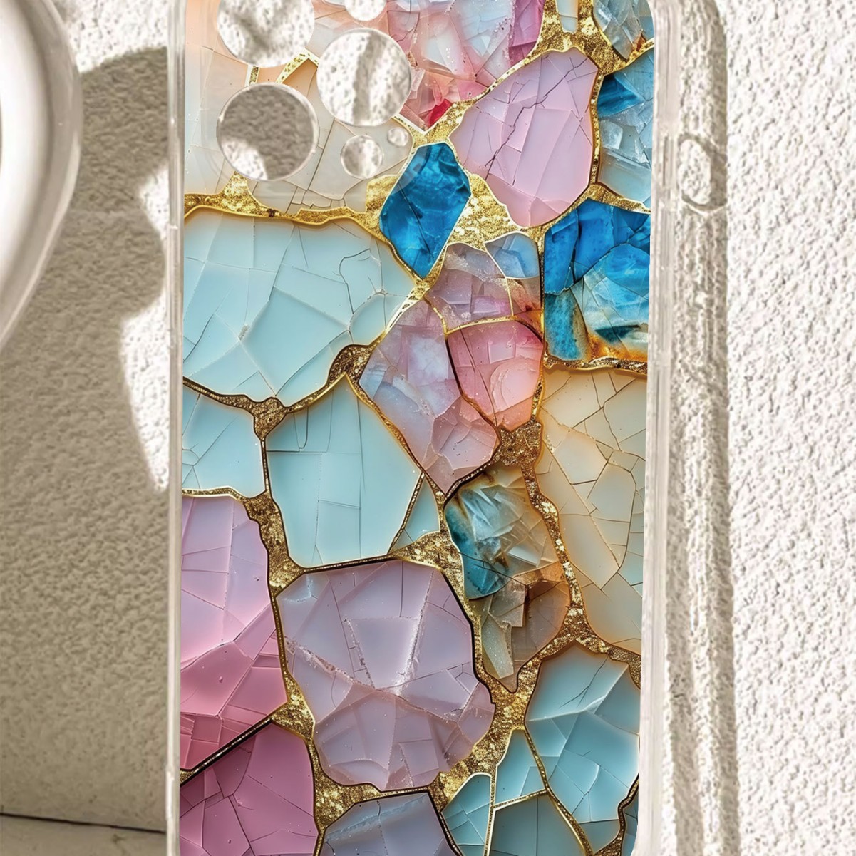 Five-color Marble Drop-resistant Transparent Phone Case photo 5