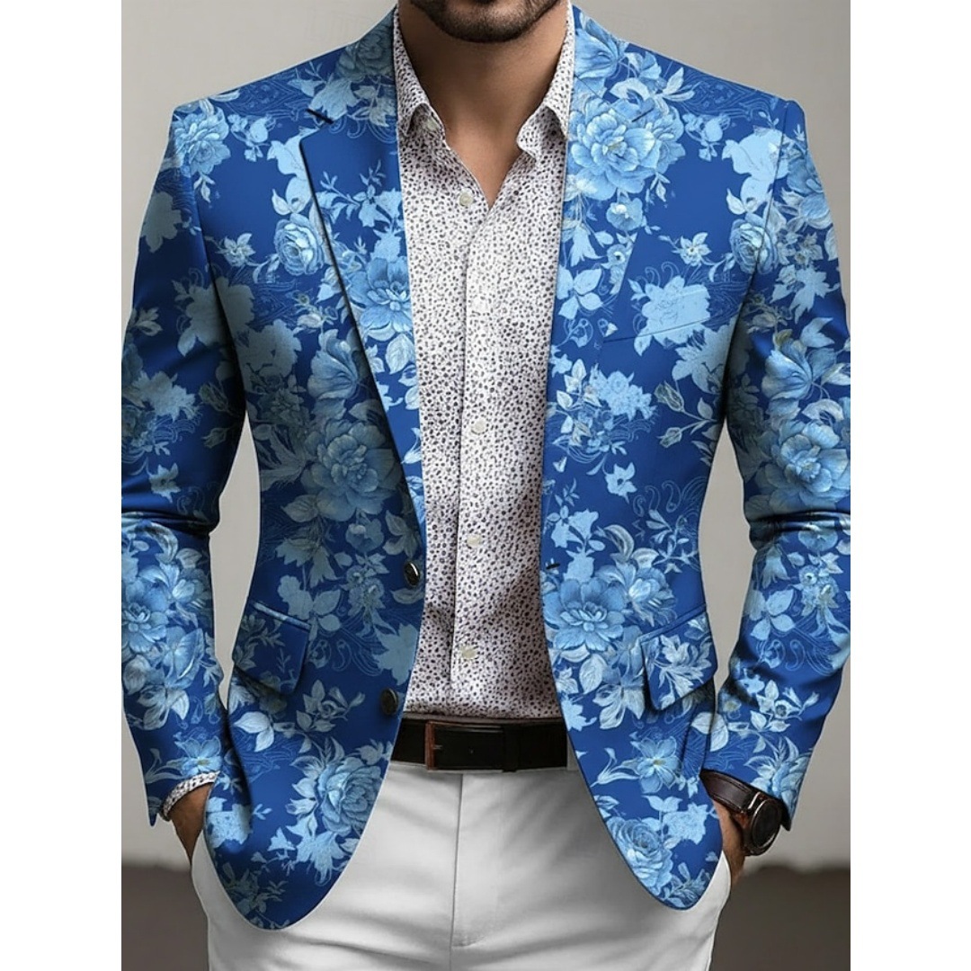Two-button Suit Jacket With Digital Print photo 4