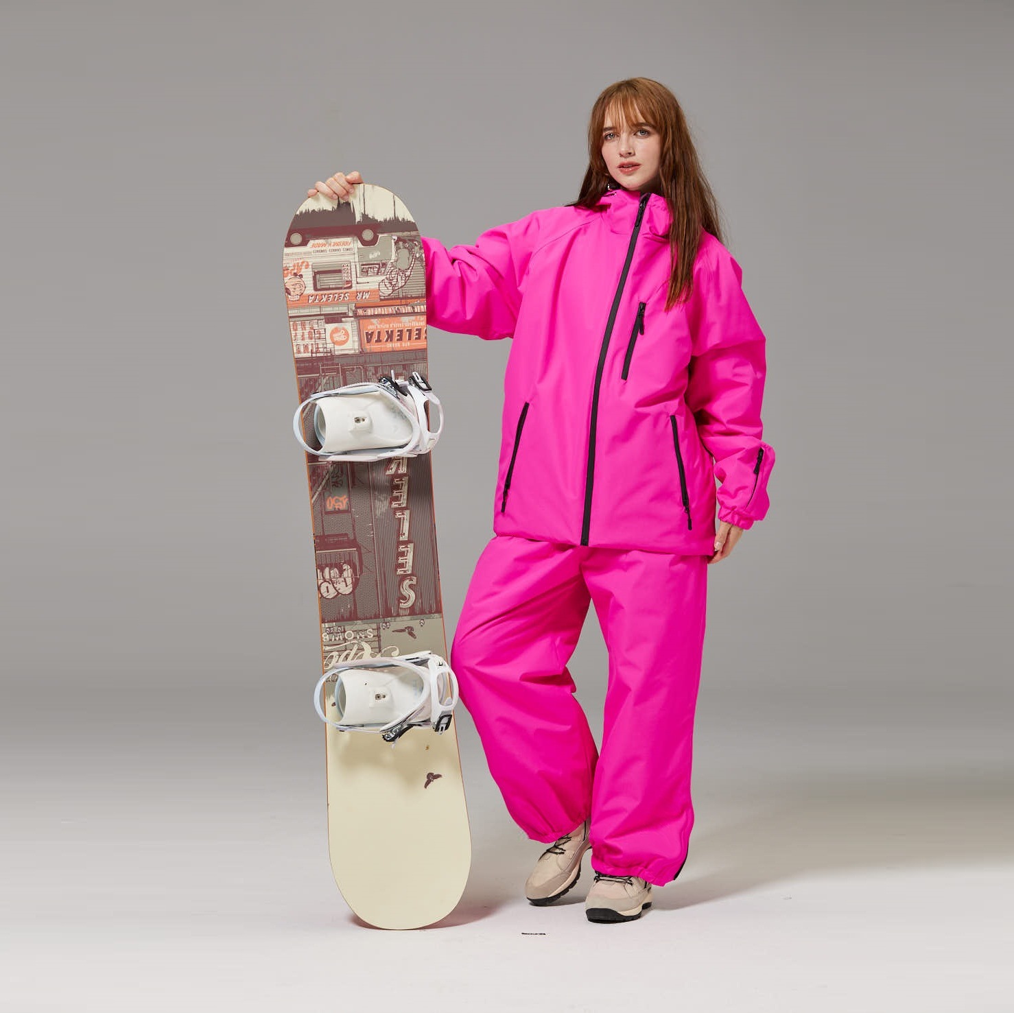 Unisex Windproof And Waterproof Loose-fitting Fashionable Ski Suit Set photo 5