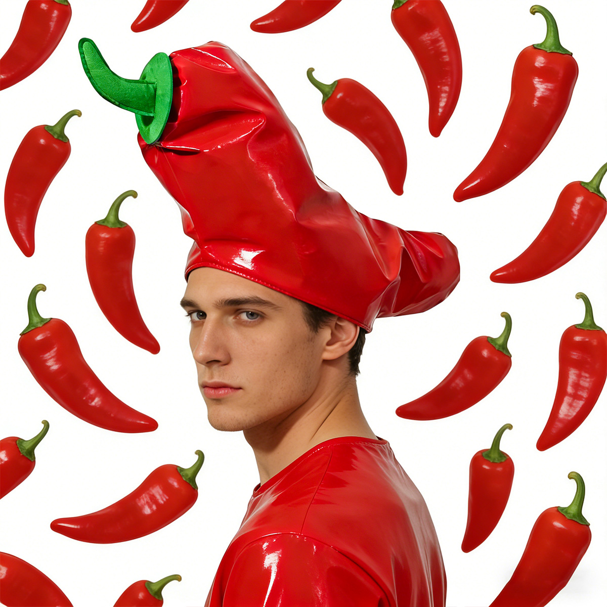 Chili Pepper Hat Humorous Role-play Stage Hat Costume photo 1