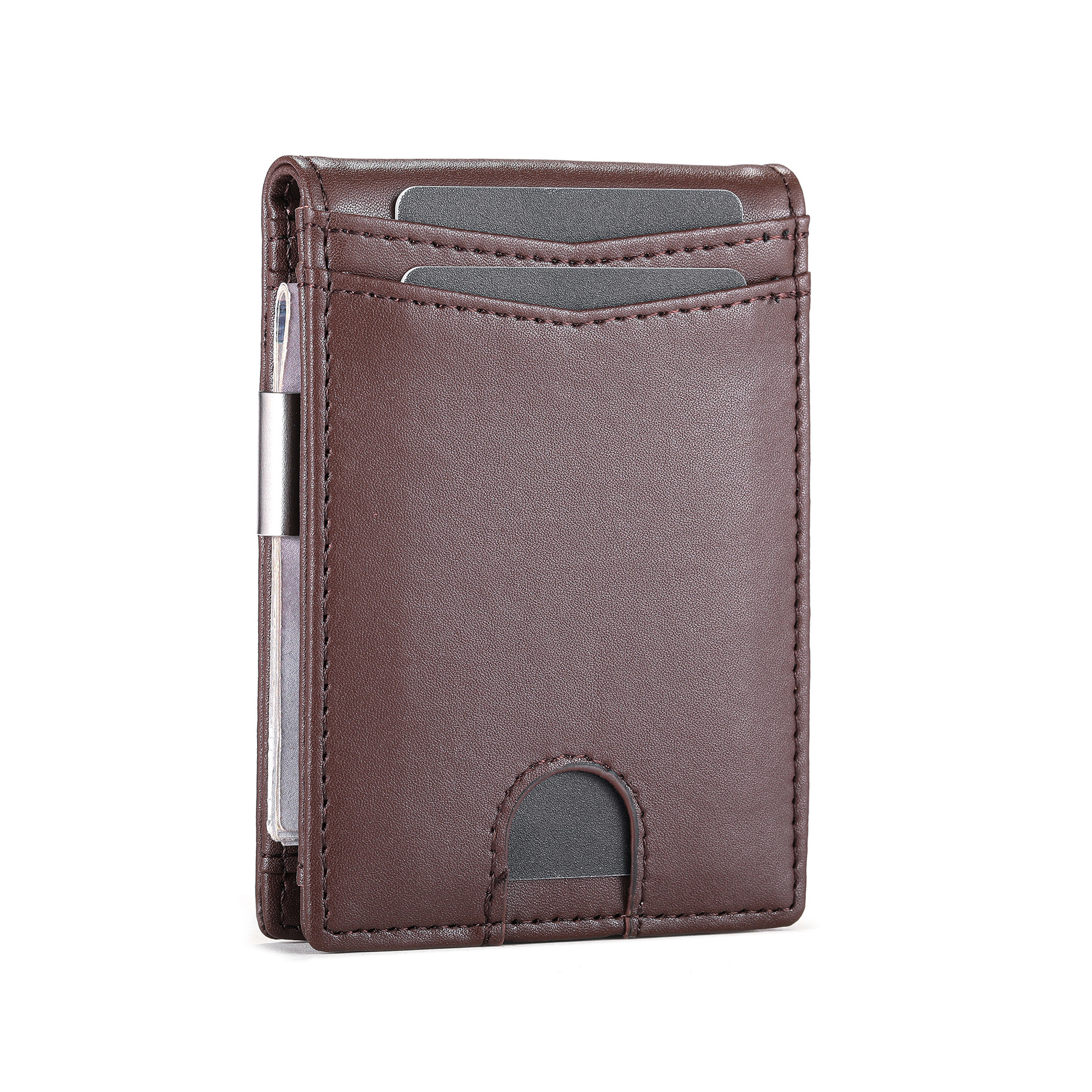 Card Holder For Men Automatic Pop-up Card RFID-blocking Aluminum Card Case photo 4