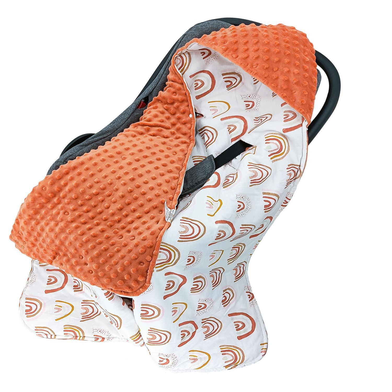 Hooded Swaddle Blanket Multi-Functional Baby Bassinet Cover Double-Sided Newborn Flannel Swaddle Wrap photo 3