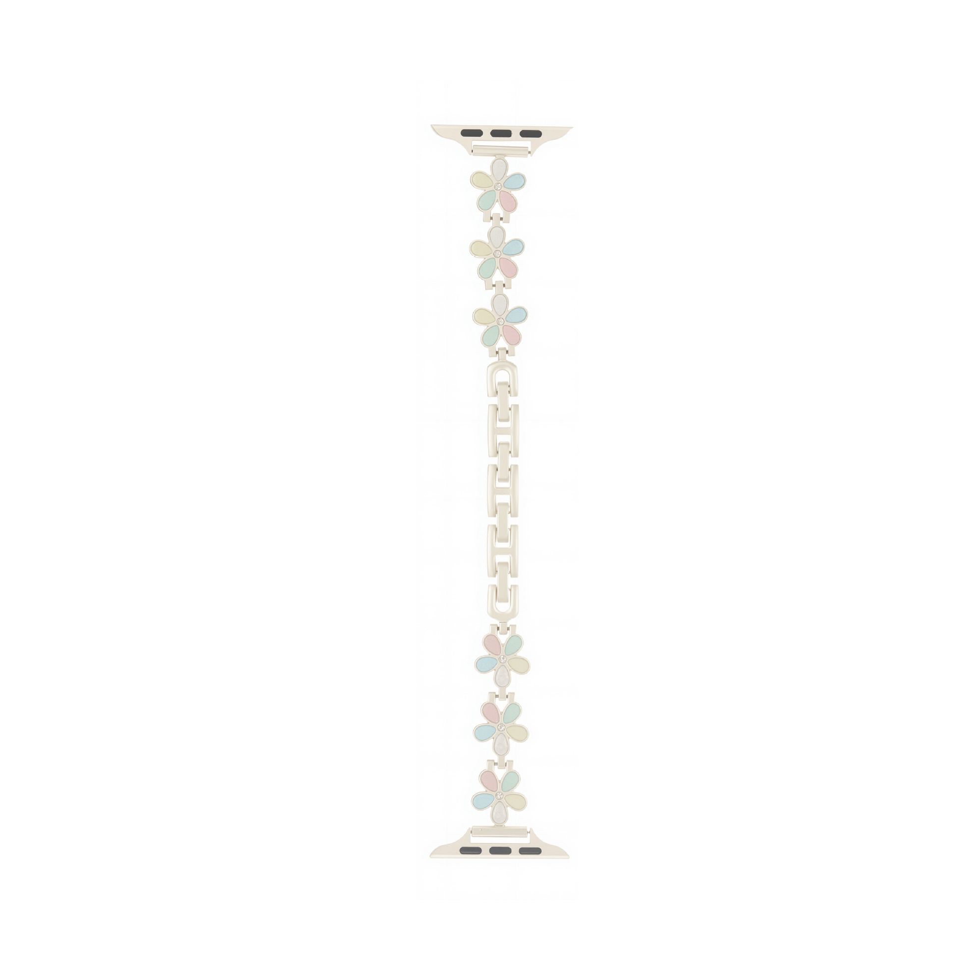 Five-petal Flower Pattern With Gold-embossed Resin And Metal Bracelet Strap photo 7