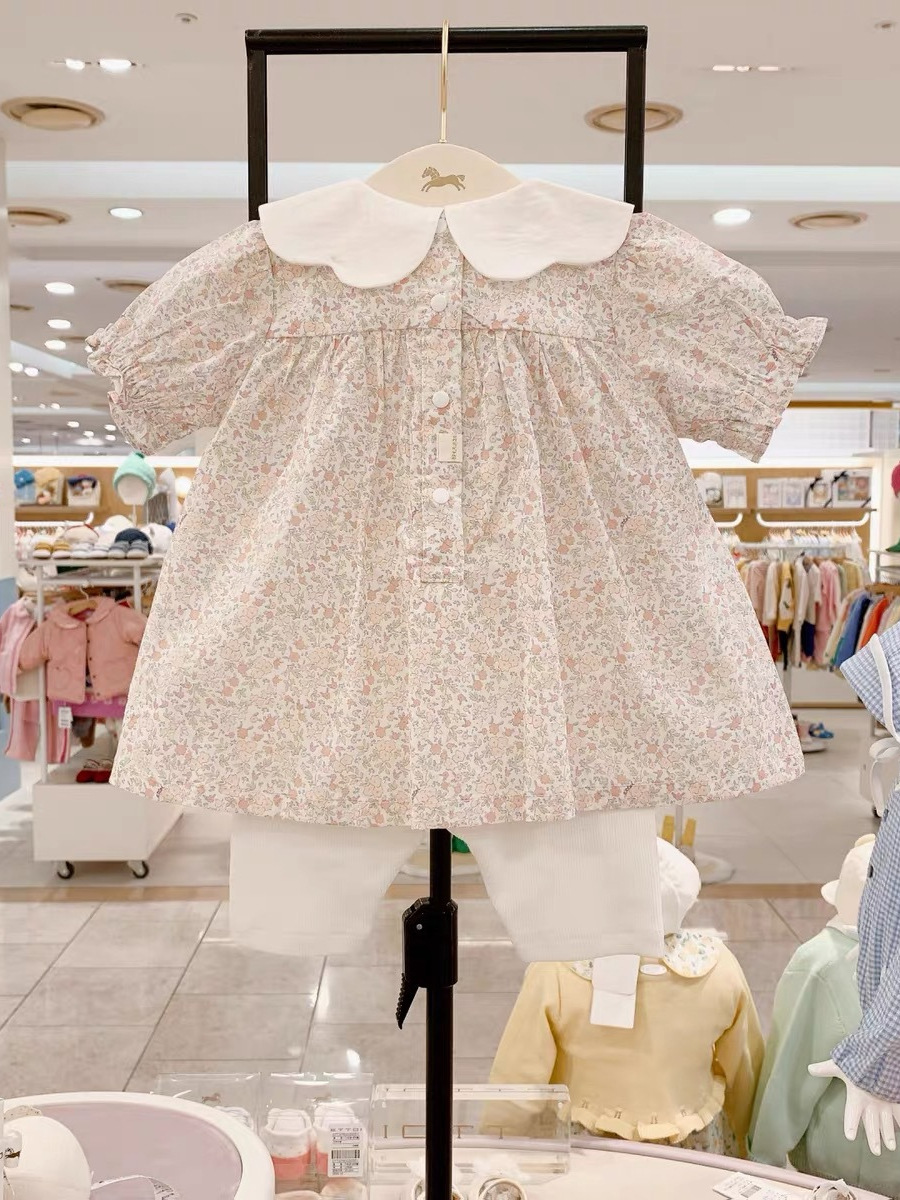 Summer New Arrival Baby Girl's Puff-sleeve Floral Print Set photo 3