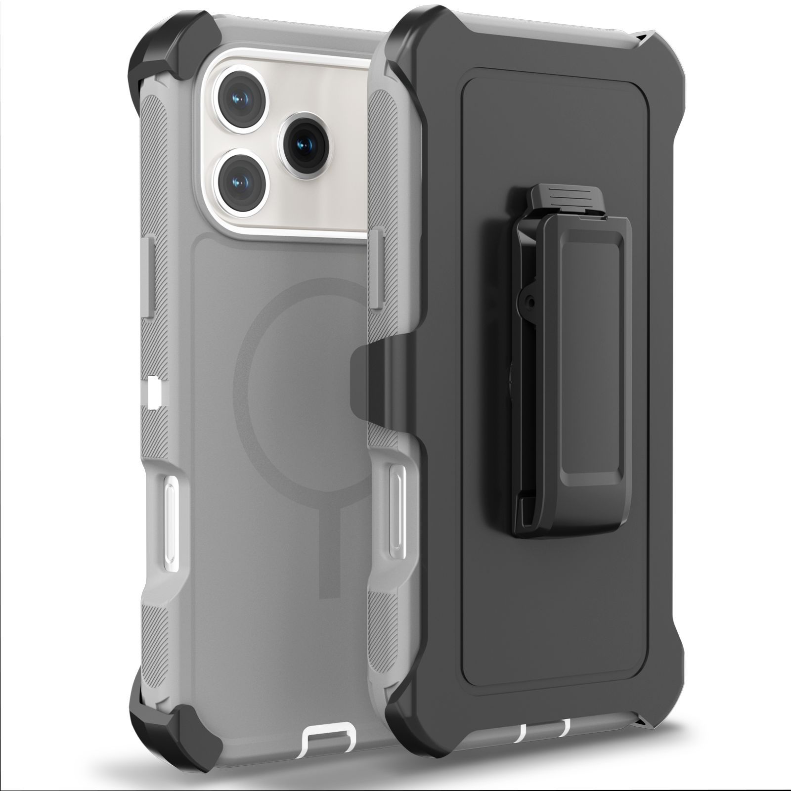 3-in-1 Solid-color Magnetic Phone Case With A Back Clip photo 7