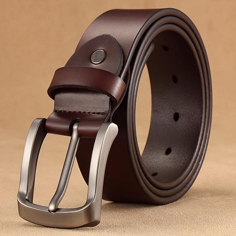 Mens Retro Pin-Clasp Day-Clasp Leather Belt photo 3