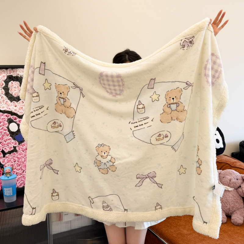 Autumn And Winter New Milk Fiber Berber Fleece Blanket photo 3