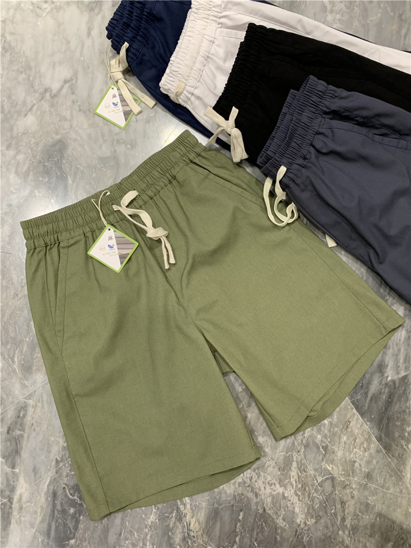Breathable Solid-Color Casual Men's Drawstring Shorts photo 3