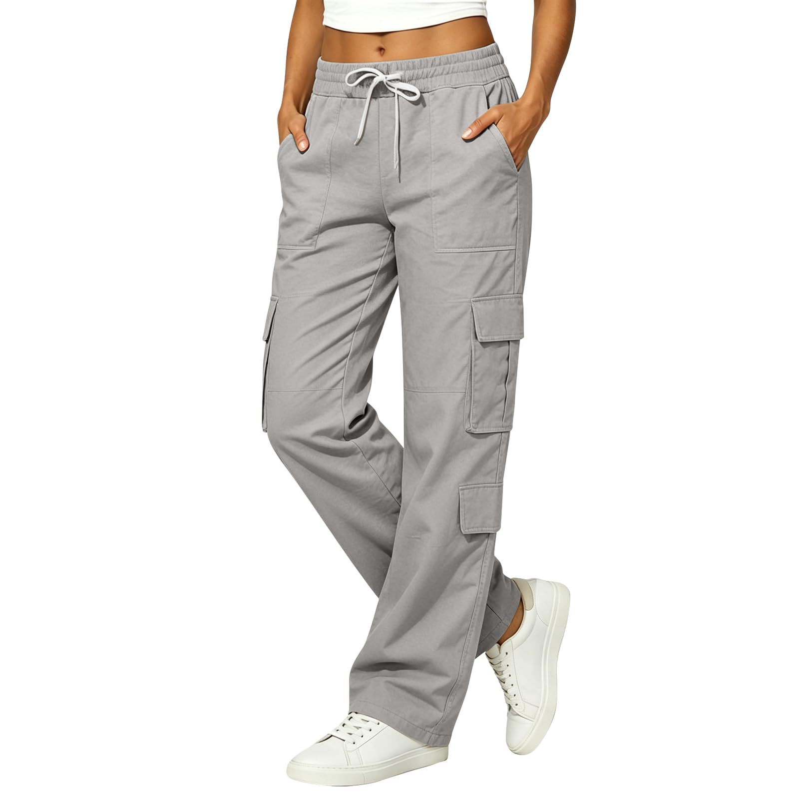 Casual And Versatile Cargo Pants Trendy With Multiple Pockets For Women photo 8