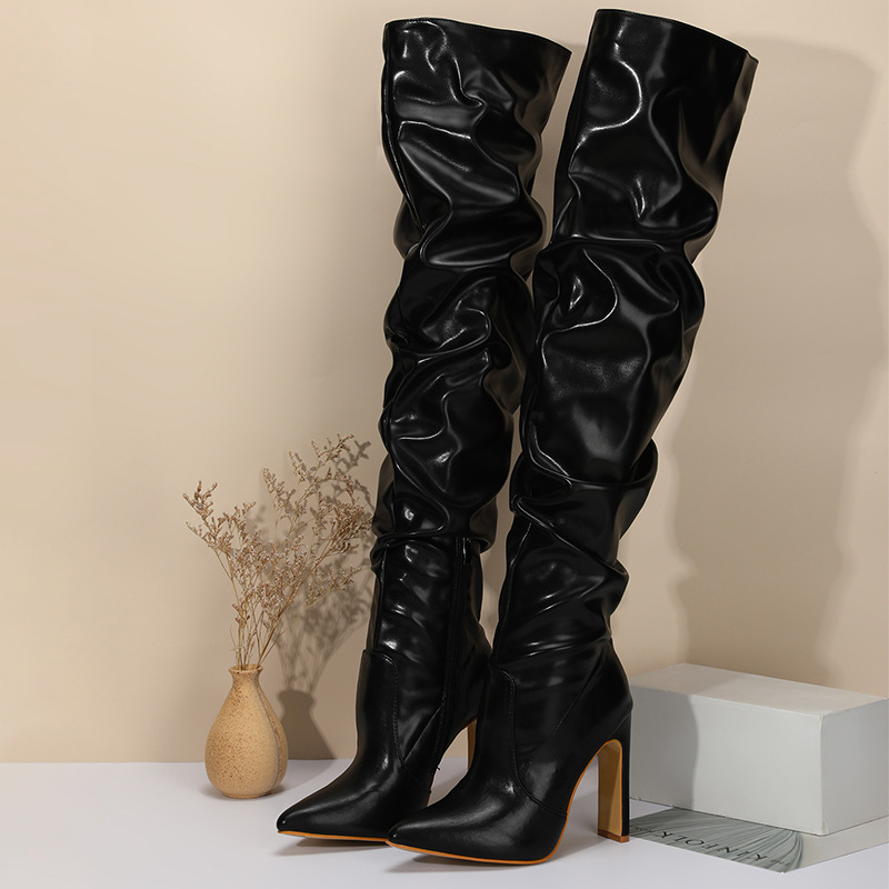 Chunky-heeled Womens Boots With A Side Zipper photo 1
