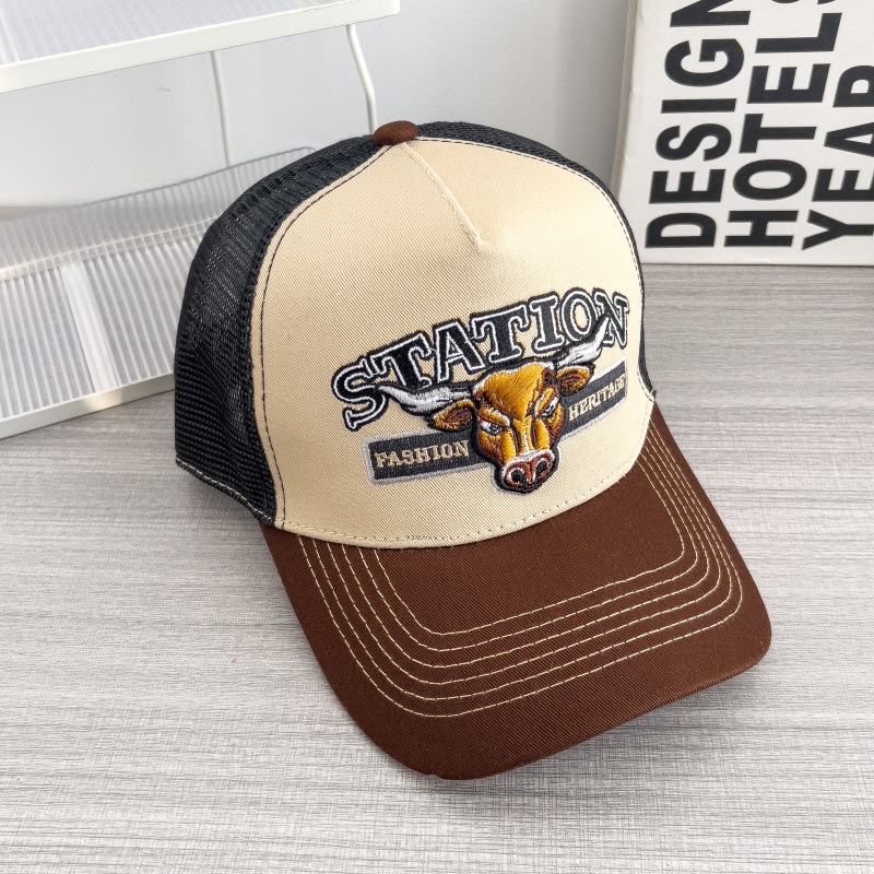 Retro Hip-hop Mesh Breathable Baseball Cap With A Large Brim photo 4