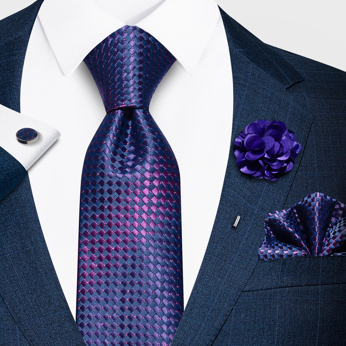 Tencel Jacquard Business Formal Necktie photo 6