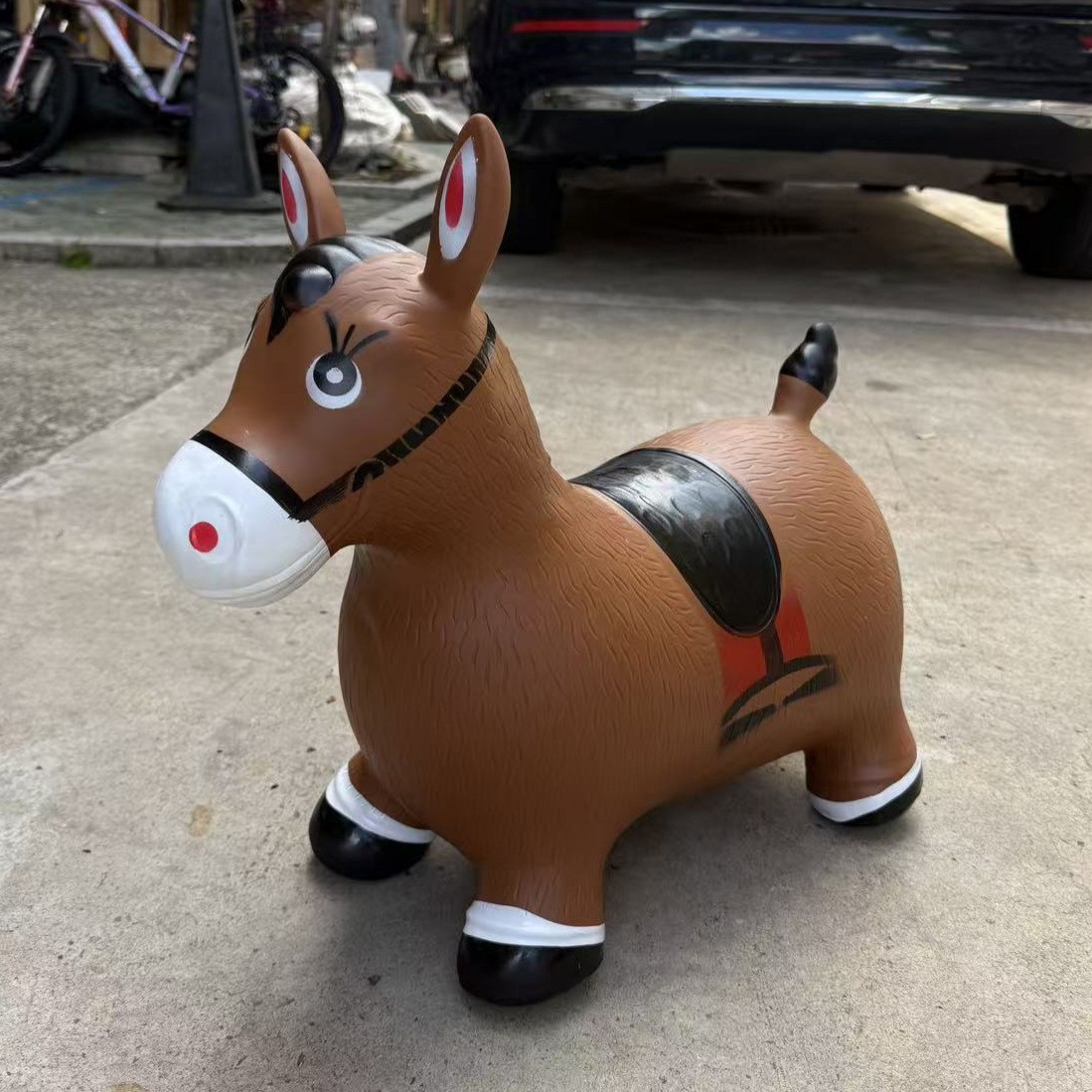 Oversized And Extra-thick Cow-patterned Jumping Horse photo 4