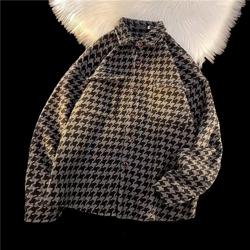 Men's Black And White Plaid Coat Trendy On Instagram photo 6