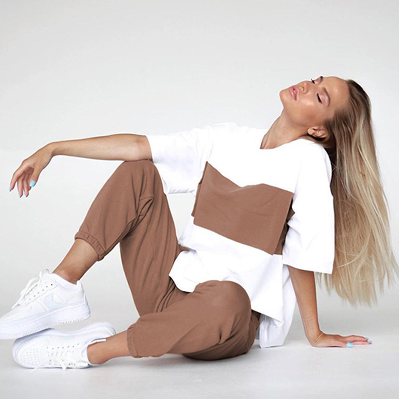 Round-neck Short-sleeve T-shirt Sports One-piece Set photo 7