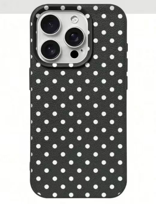 Polka-dot Phone Case With A Faux Leather Texture photo 4