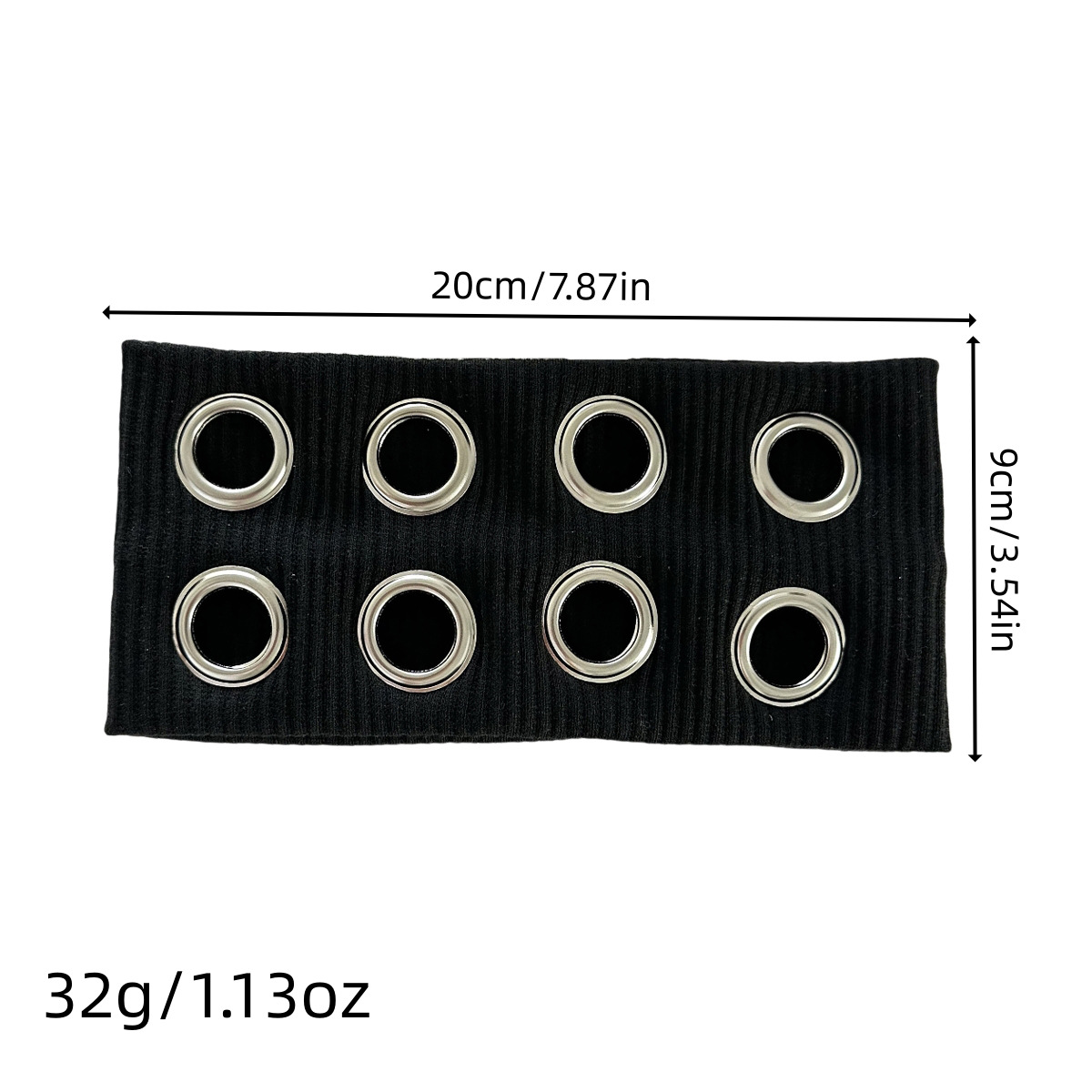 Hot Girl Metal Round Hole Hollow Out Elastic Ribbon Vintage Headwear photo 3
