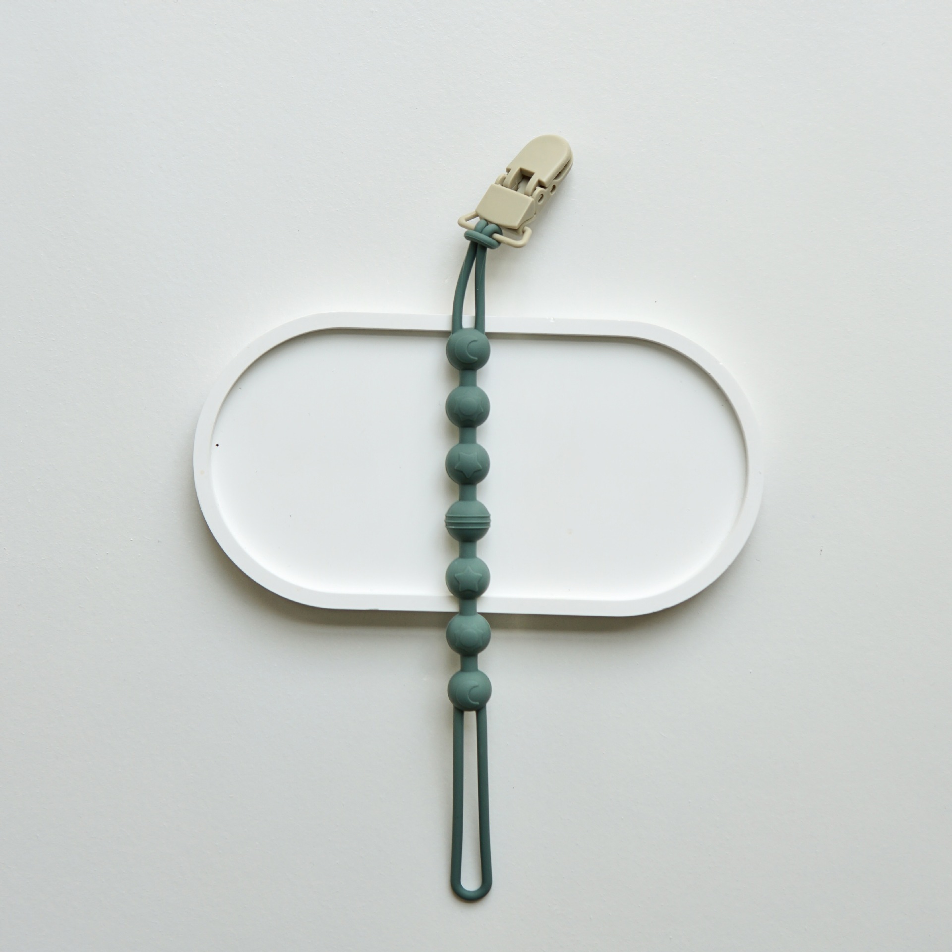 Babys All-in-one Silicone Pore-free Beechwood Pacifier Clip With Anti-loss Chain photo 6