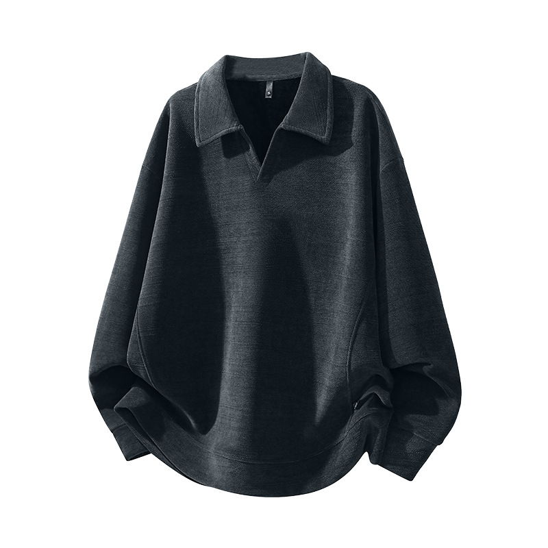 Mens Casual Long-Sleeve Lapel Top For Autumn And Winter photo 5