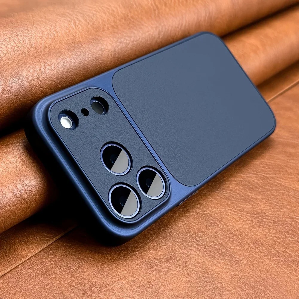 Leather-textured Minimalist All-around Shatter-resistant Phone Case photo 2