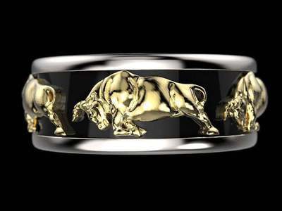 Wish Best-selling God Ox Ring Two-tone photo 5