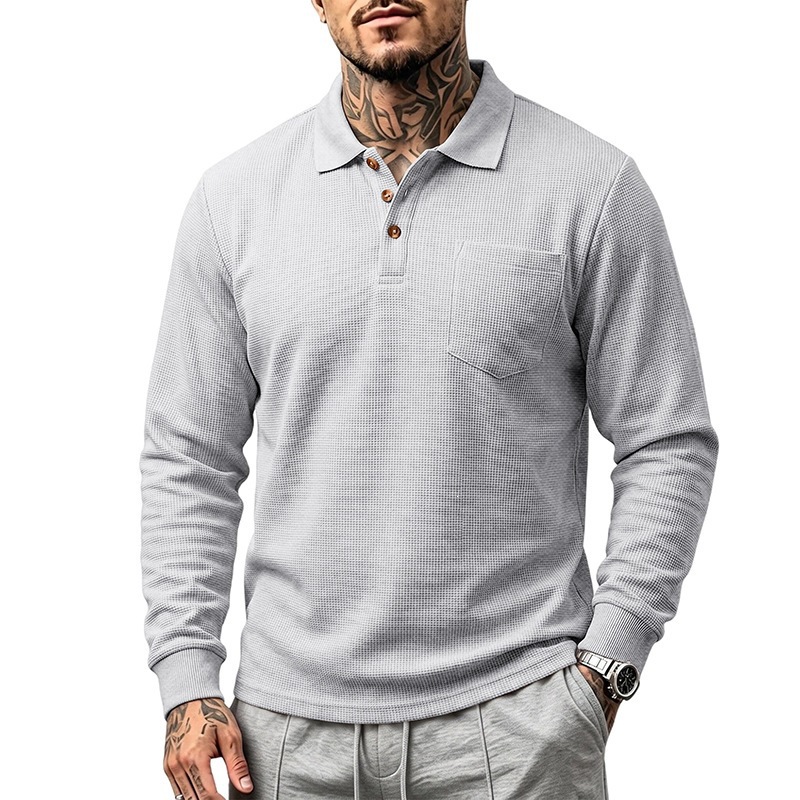 Men's Simple Casual Commuter Breathable Lapel Top photo 4