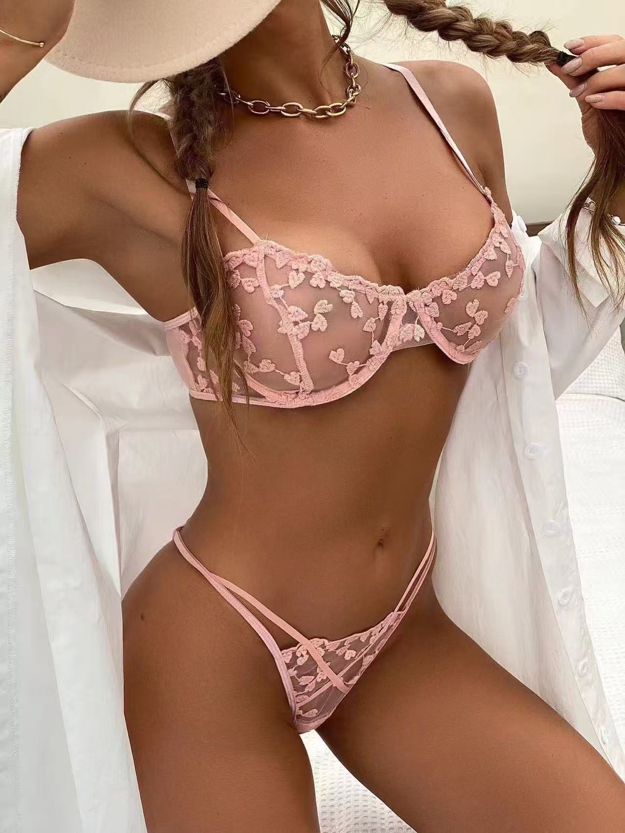 Sheer Bow-knot Sexy Womens Set photo 3