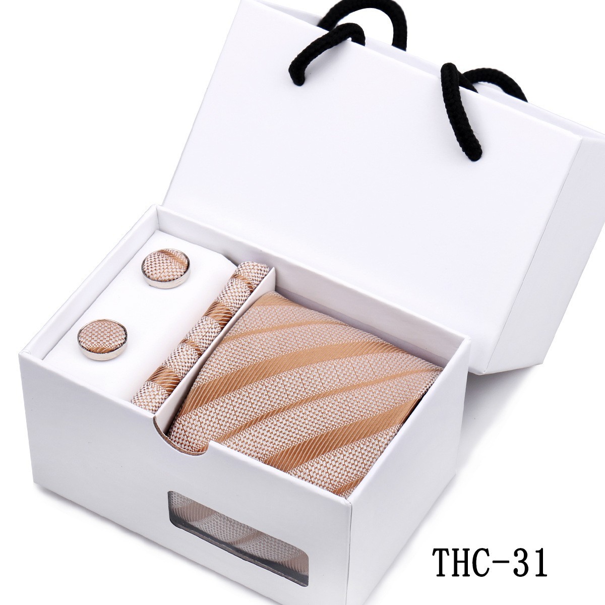 Mens Premium Tie Pocket Square And Cufflink Gift Set photo 6