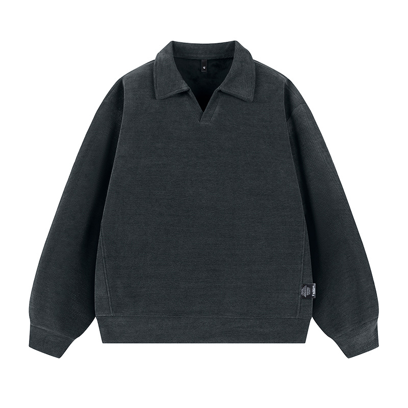 Mens Heavyweight Casual Long-sleeve Top photo 5