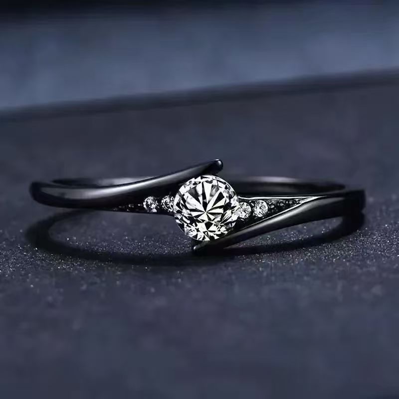 Female Minimalist Retro Creative Diamond Studded Ring photo 3