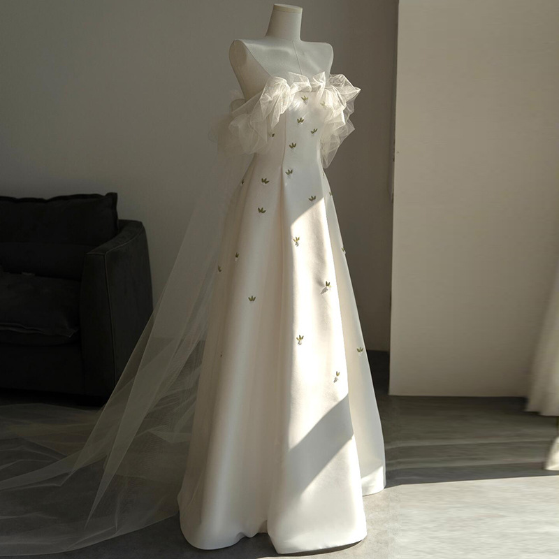 Chiffon Elegant High-end Forest-style Evening Gown photo 5