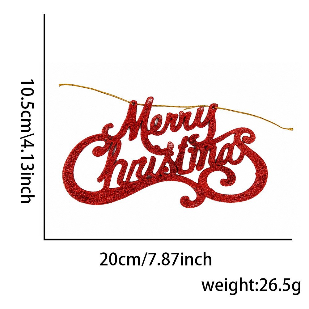 Christmas Gold Glitter Letter Ornaments For Christmas Tree And Home Decoration photo 6