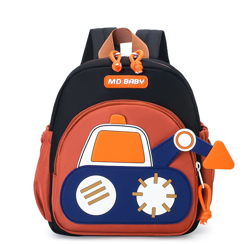 Cute Childrens Backpack Early Education Little Excavator Casual Shoulder Bag photo 2