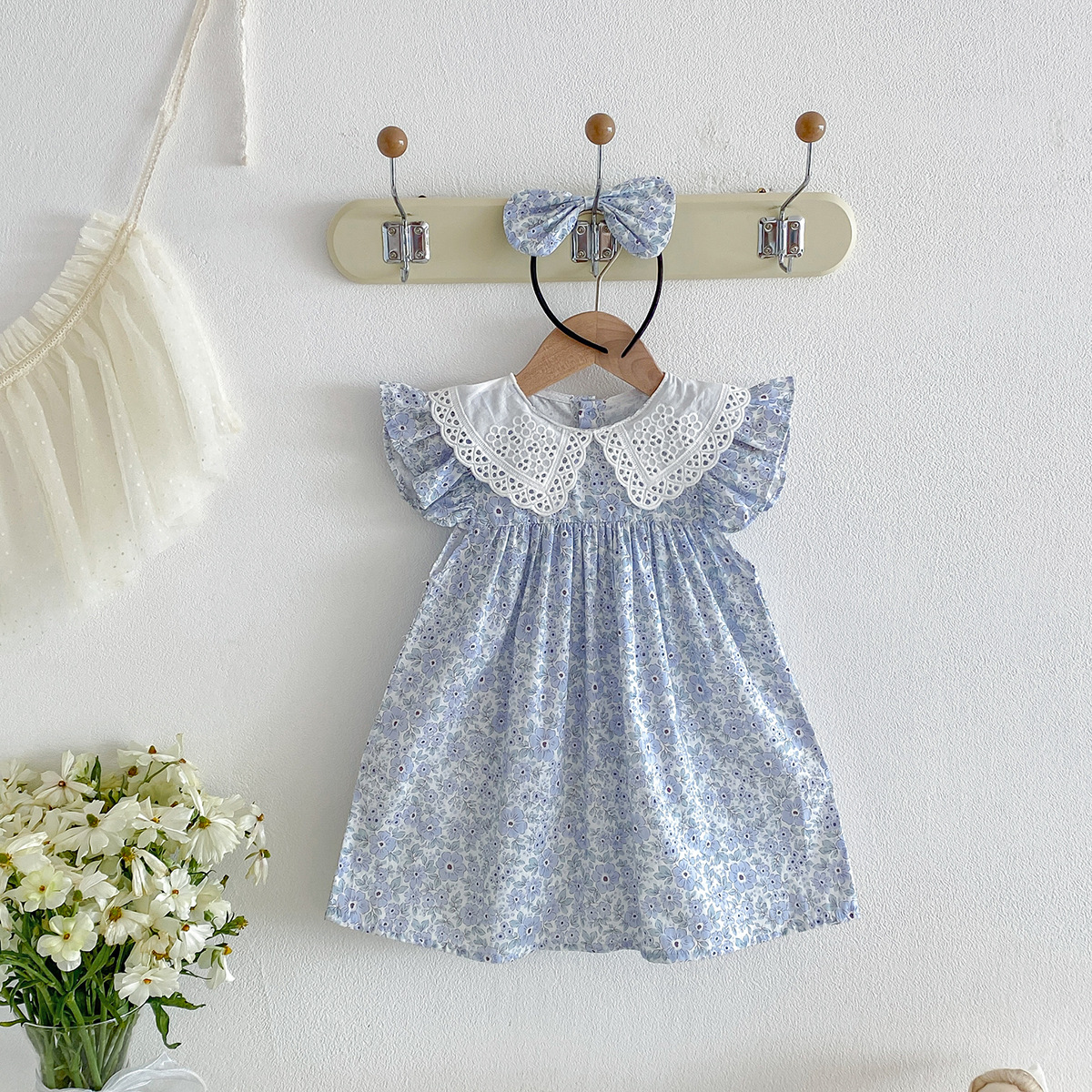 Summer Lightweight Baby Romper Summer Floral Fragments photo 3