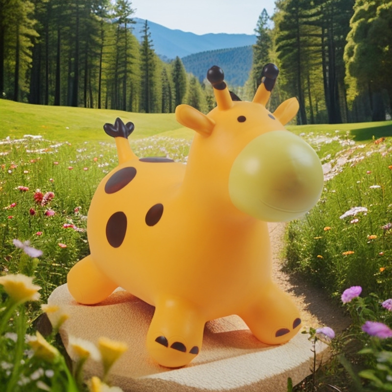 Oversized And Extra-thick Cow-patterned Jumping Horse photo 1
