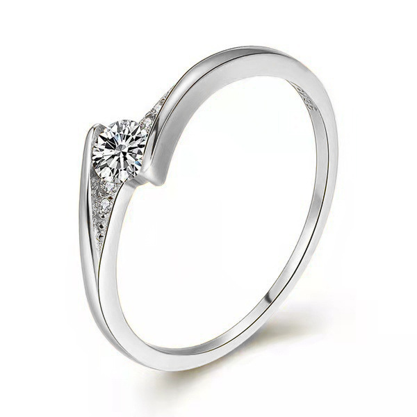 Mens Gold Alloy Round Engagement Ring photo 4