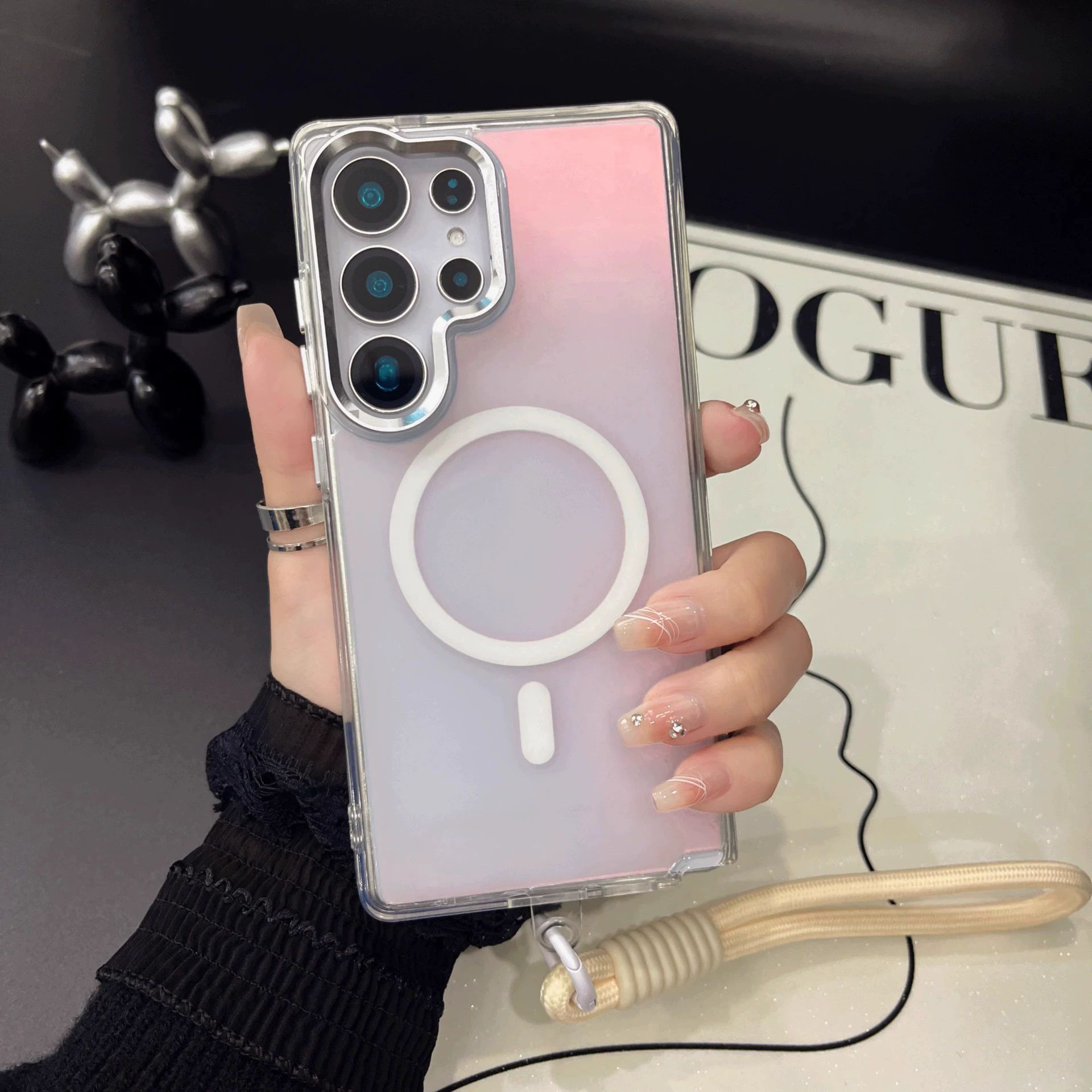 Matte Gradient Metal Lens-Frame Phone Case photo 6
