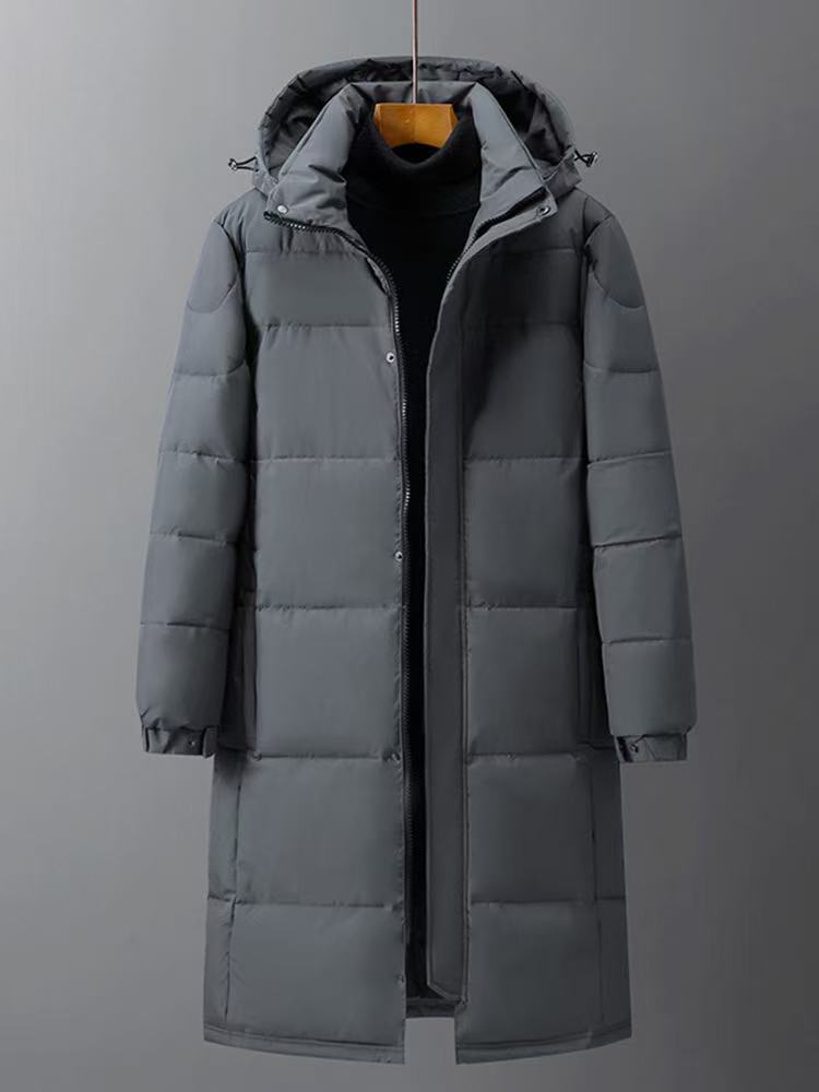 Mid-length Couple Men's And Women's Winter Down Hooded Jacket photo 4