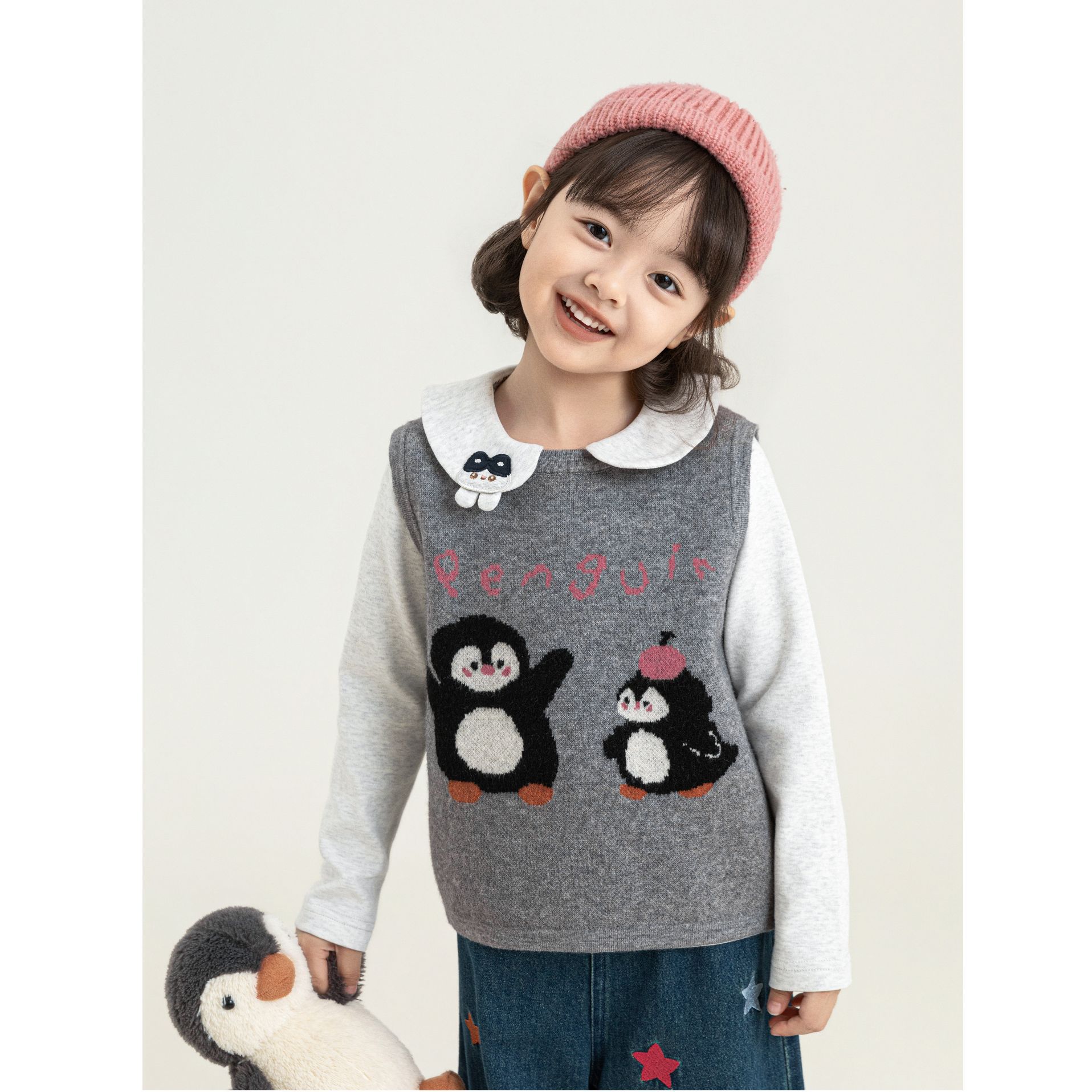 Children's Girls' Sleeveless Knitted Vest photo 4