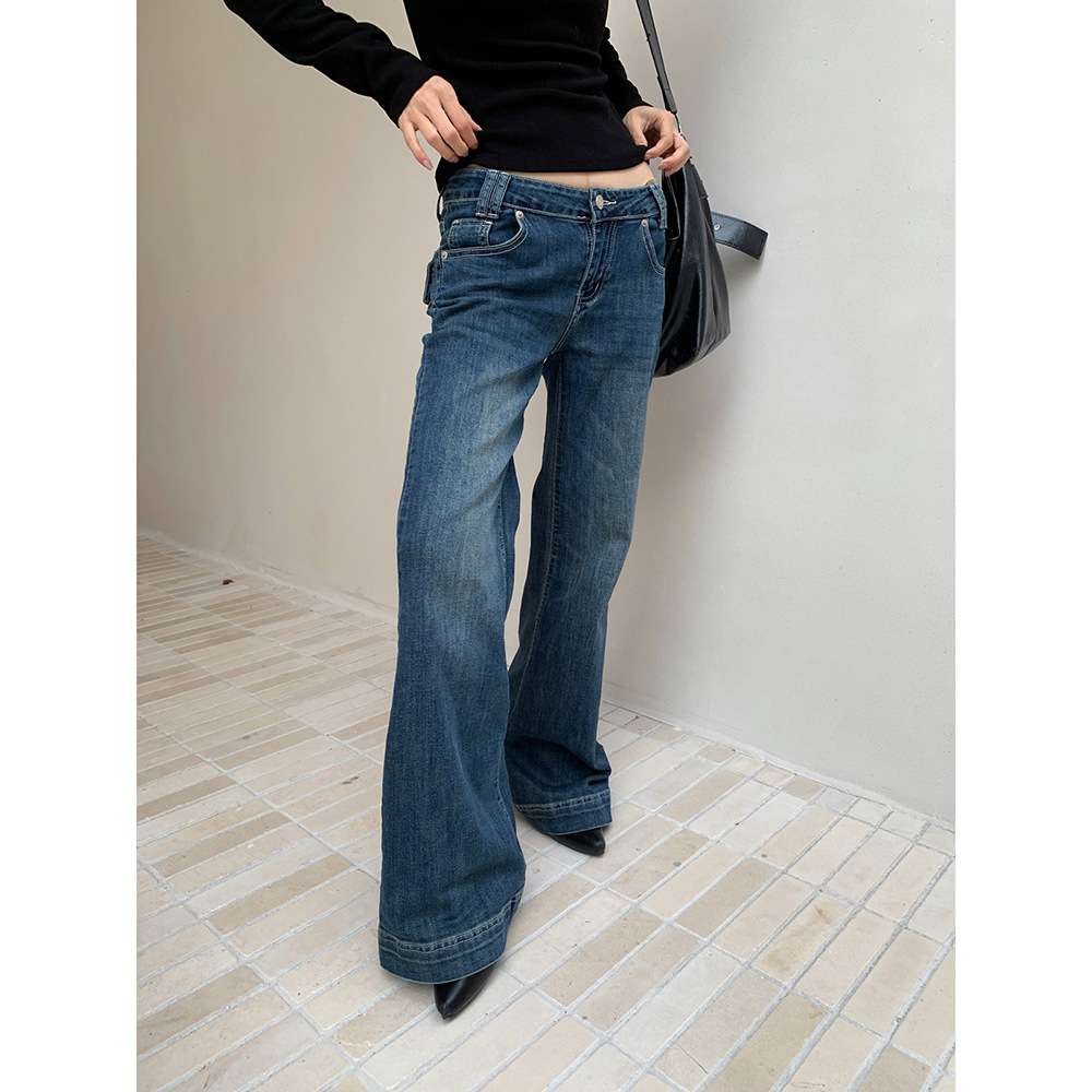 Retro Street-style Bootcut Jeans For Women photo 4