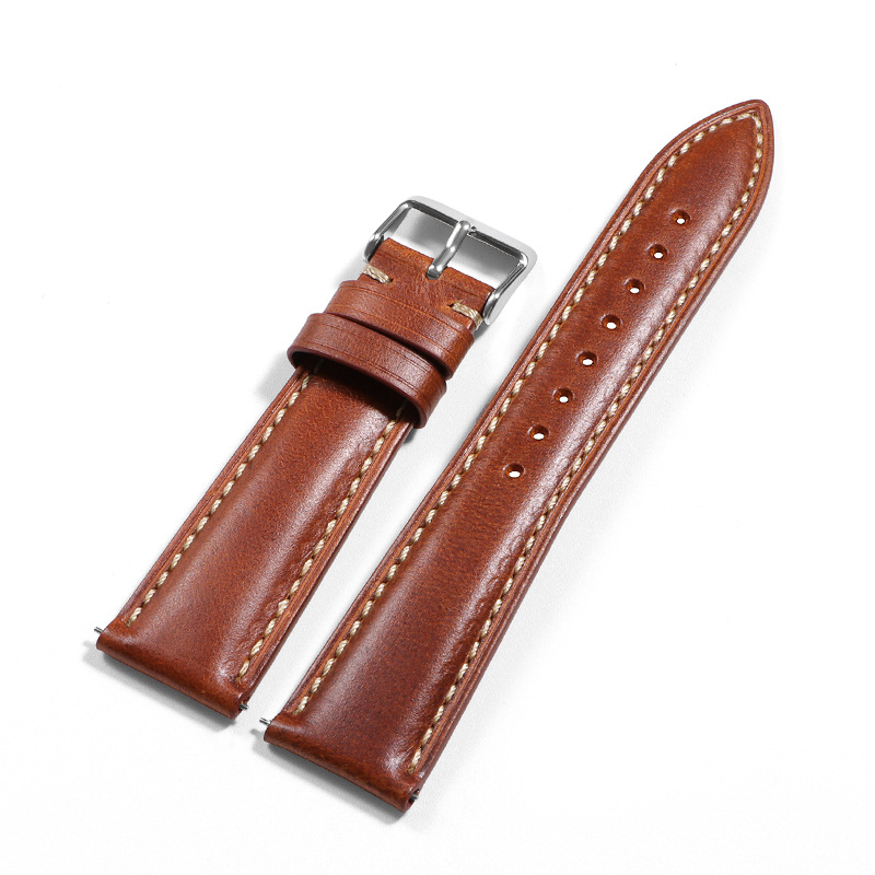 Vintage Oil-waxed Full-grain Leather Watch Strap photo 6