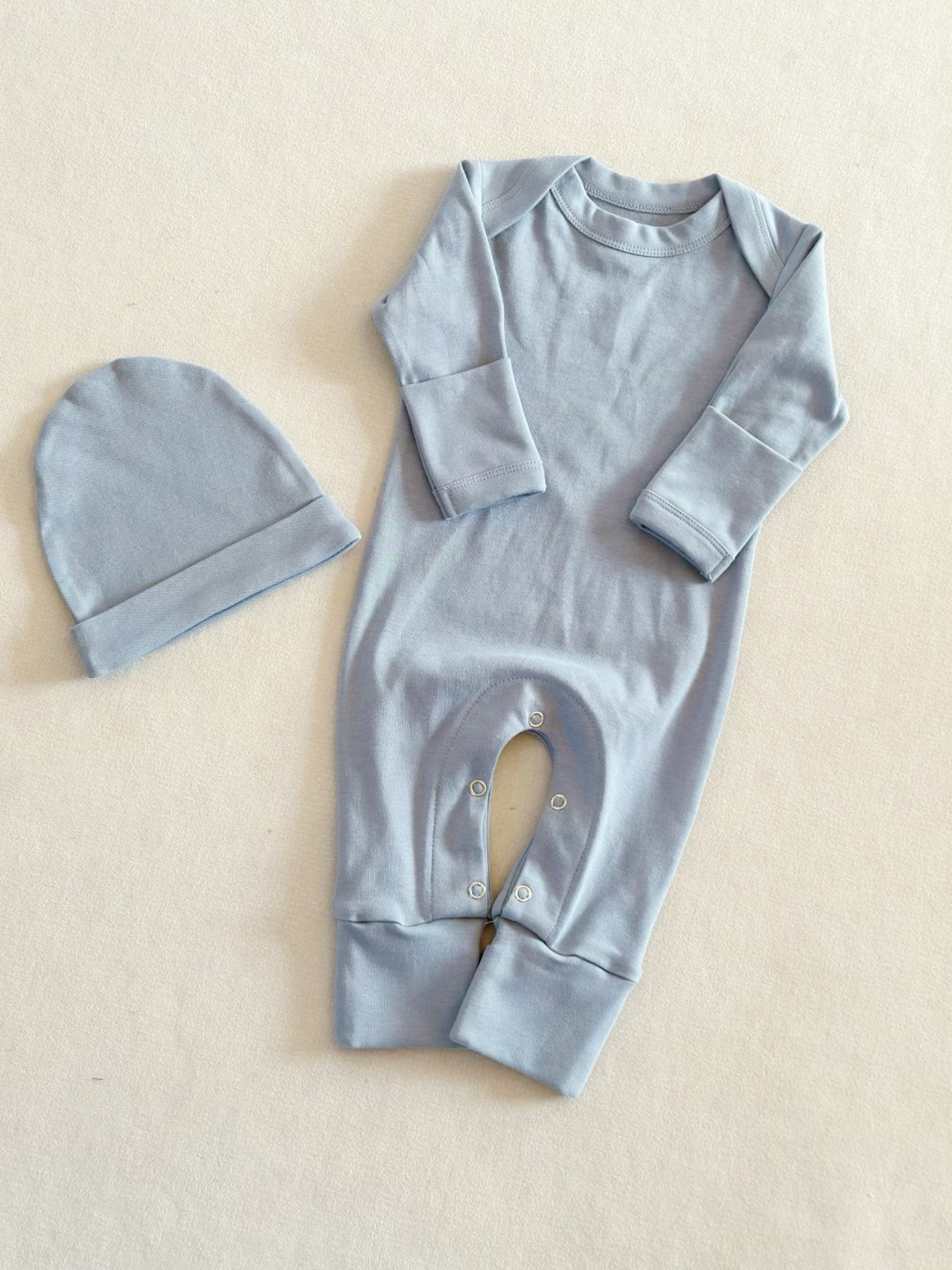 Winter Baby Solid Color Long Sleeved Jumpsuit Newborn Bag Fart Jacket photo 6