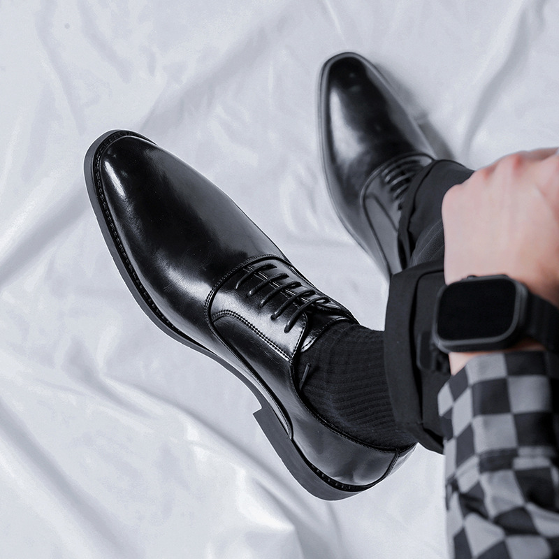 New Mens Pointed-toe, British-style, Minimalist Business Dress Shoes photo 3