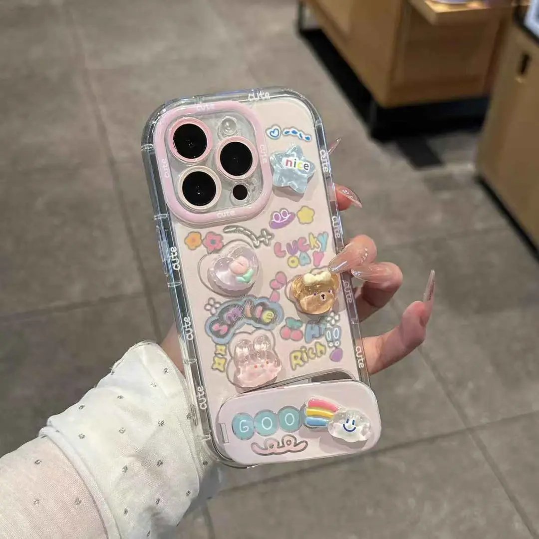 3D Little Bear Rainbow Lucky Phone Case photo 5