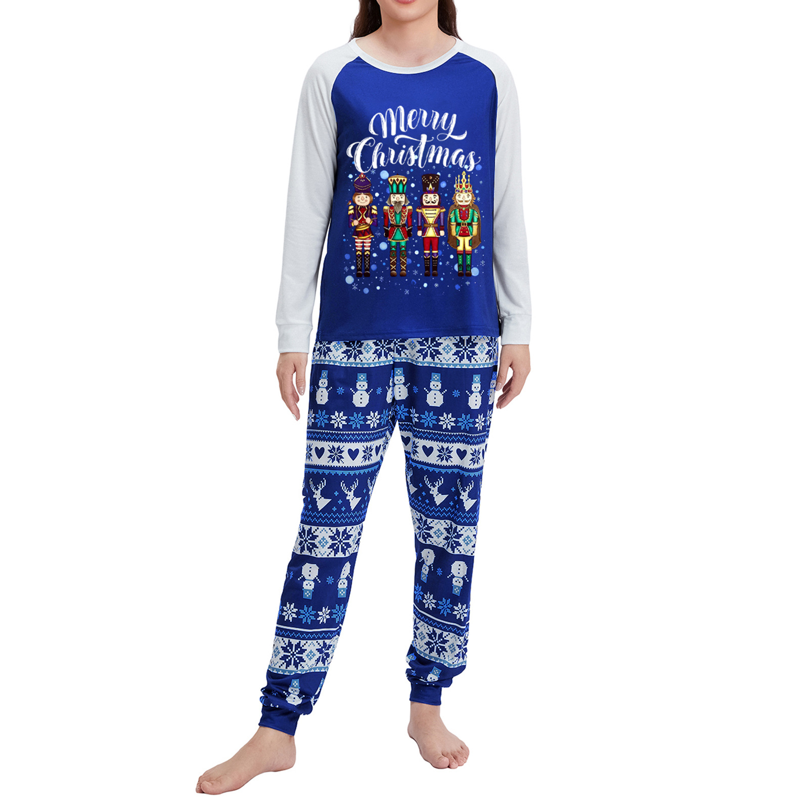 Parent-Child Outfit Home Decoration Fall Wear Long Sleeves Christmas Sleeping Homewear Suit photo 2