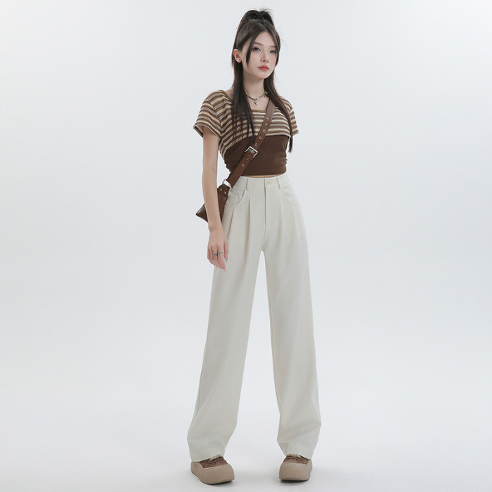 Summer Slim-fit Floor-length Straight-leg Wide-leg Sun-protection Pants photo 2