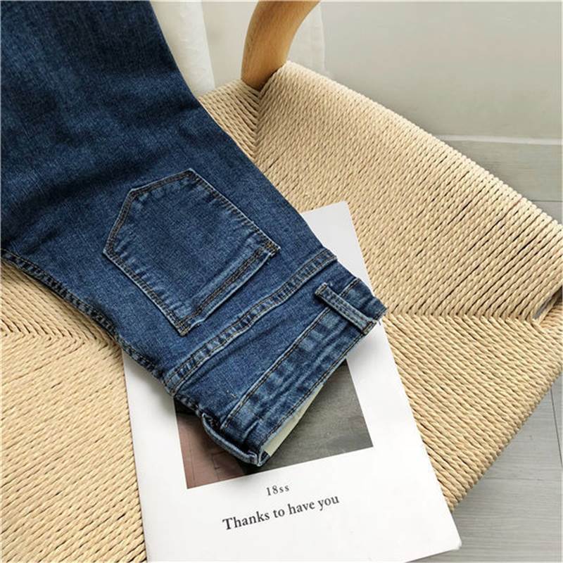 Slimming, Stretchy, Tight-fitting Black And Gray Jeans For Women photo 3