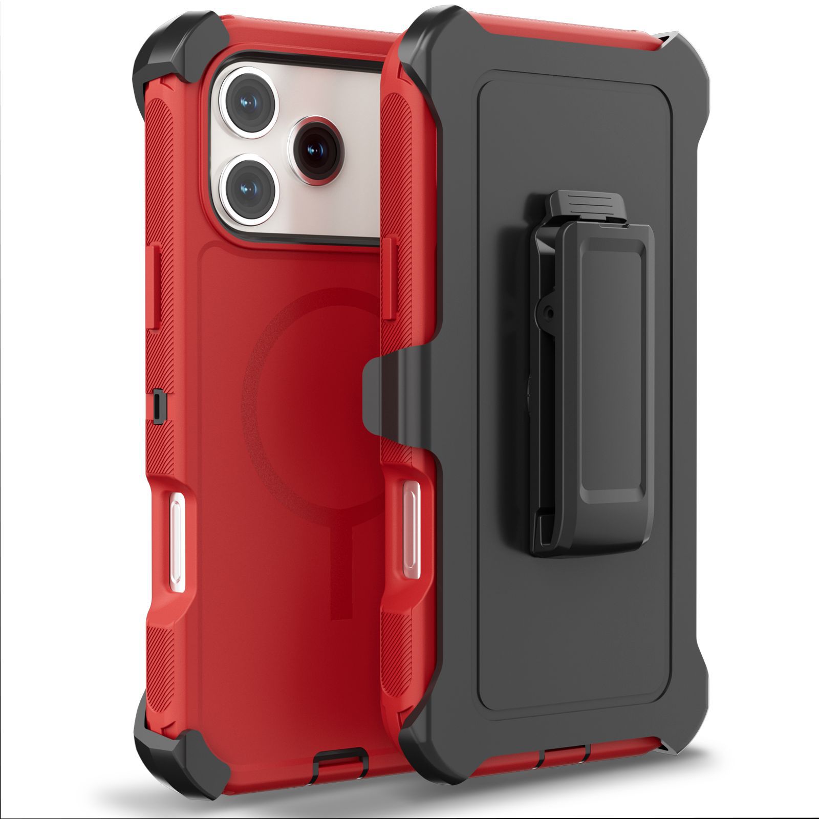 3-in-1 Solid-color Magnetic Phone Case With A Back Clip photo 6