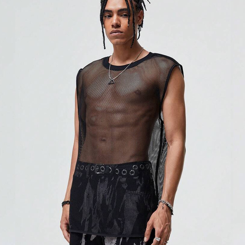 Mens Summer Mesh Tank Top T-Shirt photo 4